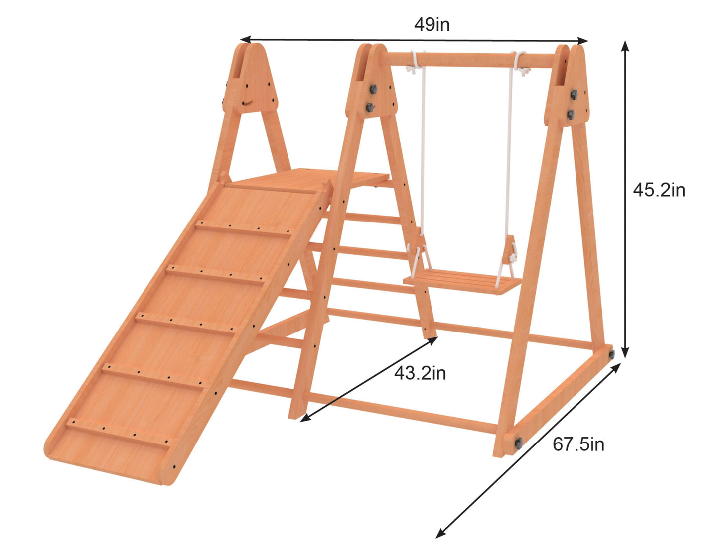 Juniper Folding Indoor & Outdoor Playset | Wooden Climber for Toddlers