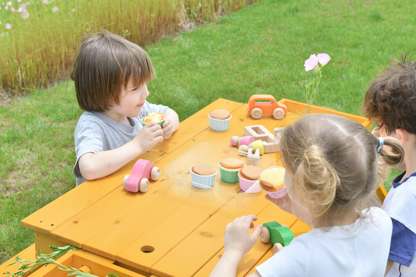 Mojave Outdoor Picnic & Sand Table Playset | 2-in-1 Wooden Activity Table for Kids