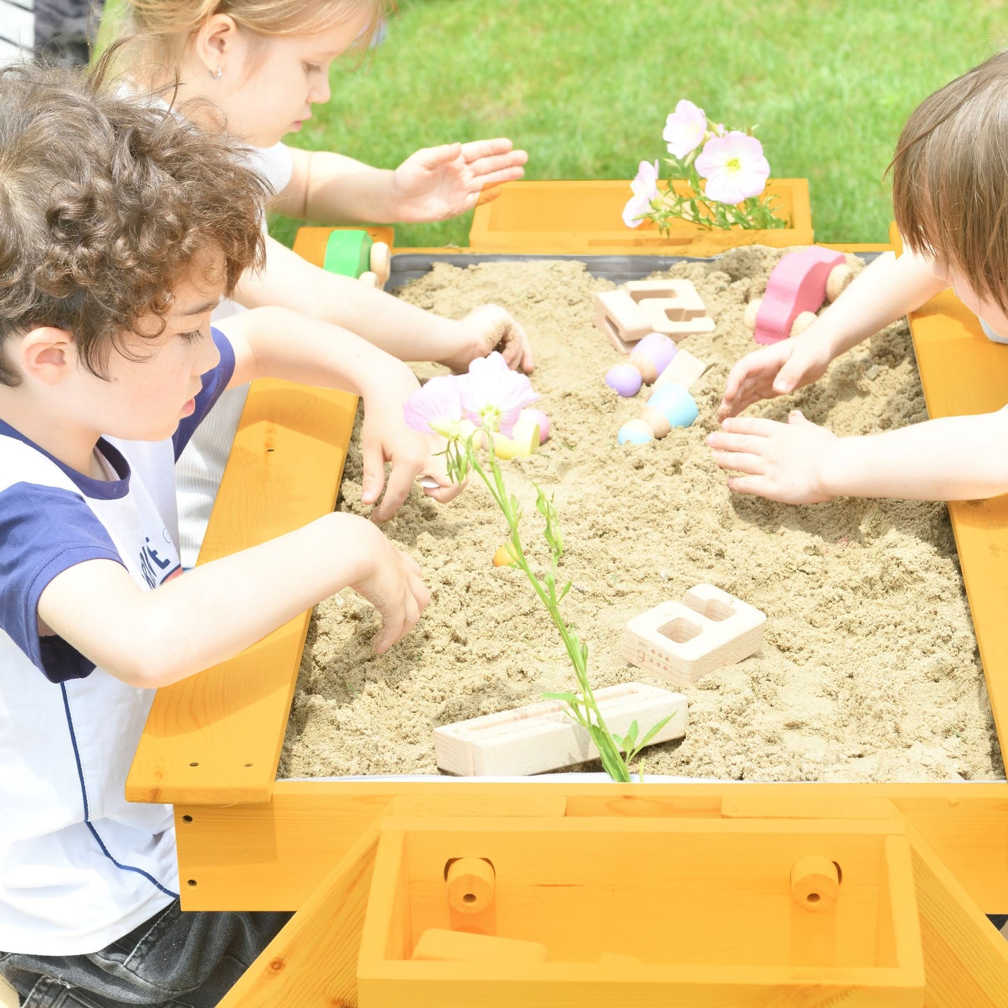 Mojave Outdoor Picnic & Sand Table Playset | 2-in-1 Wooden Activity Table for Kids