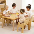Avenlur Adrian Multi-Height Adjustable Wooden Table and Chairs Set - Montessori Inspired for Toddlers & Kids