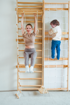 Neem Swedish Wall Ladder & Indoor Wooden Climber for Kids – Home Gym Playset