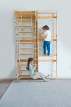 Neem Swedish Wall Ladder & Indoor Wooden Climber for Kids – Home Gym Playset