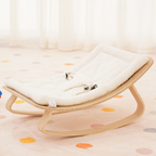 Avenlur Nest Wooden Baby Rocker – Natural Infant Lounger with Soft Padded Seat