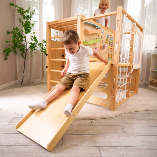 Alpine Adventure Indoor Play Gym – Climber, Slide & Kids Activity Set