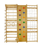 Walnut 9-in-1 Swedish Ladder Wall Gym | Indoor Wooden Climber & Activity Set for Kids