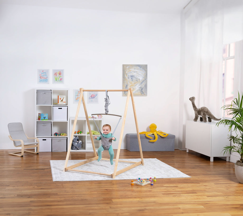 Tulip Foldable Baby Bouncer with Safety Harness | Lightweight & Portable Infant Seat