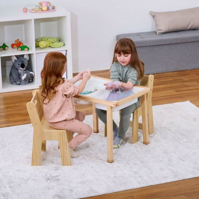 Cordia Wooden Kids Activity Table & Chair Set – Montessori-Inspired Desk for Play & Learning