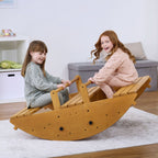 Banyan Jumbo Wooden Rocker & Climber Playset | Outdoor Gross Motor Toy for Toddlers