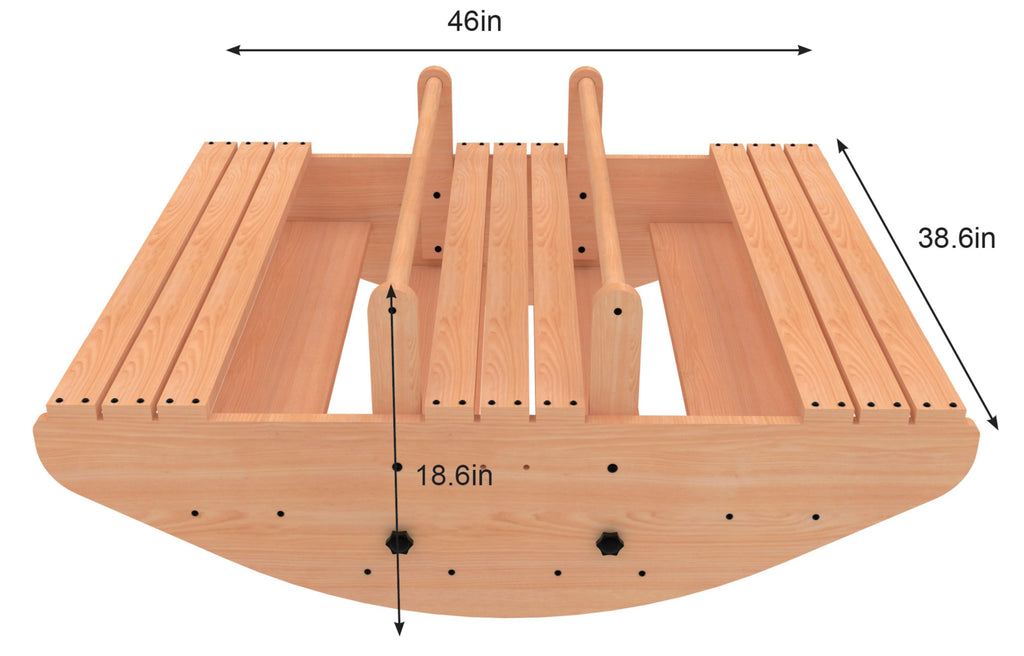 Banyan Jumbo Wooden Rocker & Climber Playset | Outdoor Gross Motor Toy for Toddlers