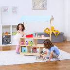 Holly Wooden Market Stand – Kids’ Pretend Play Shop & Display Shelf