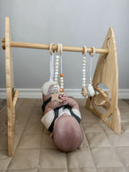 Rocket Wooden Baby Gym – Modern Montessori-Inspired Infant Play Arch