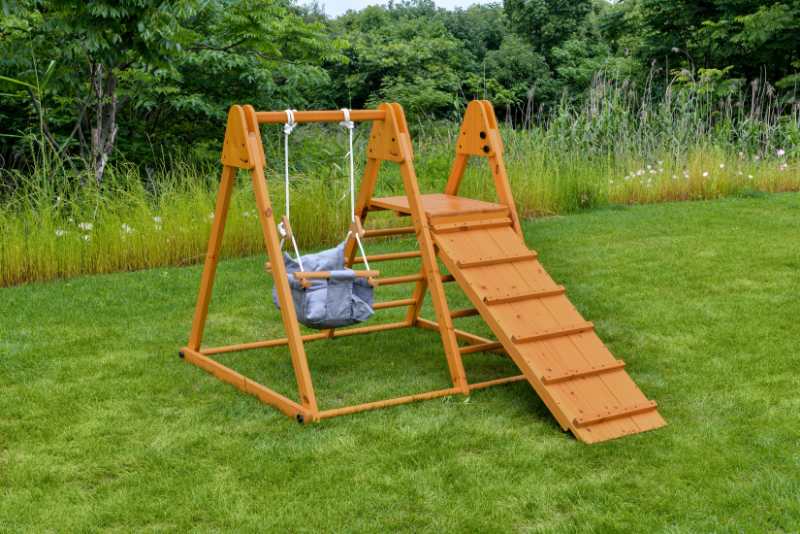 Juniper Folding Indoor & Outdoor Playset | Wooden Climber for Toddlers
