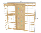 Walnut Modular 9-in-1 Swedish Ladder Wall Gym – Indoor Climber for Kids & Toddlers
