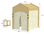 Ash Adjustable Wooden Learning Tent with Kids Desk & Chair – 2-in-1 Play & Study Station