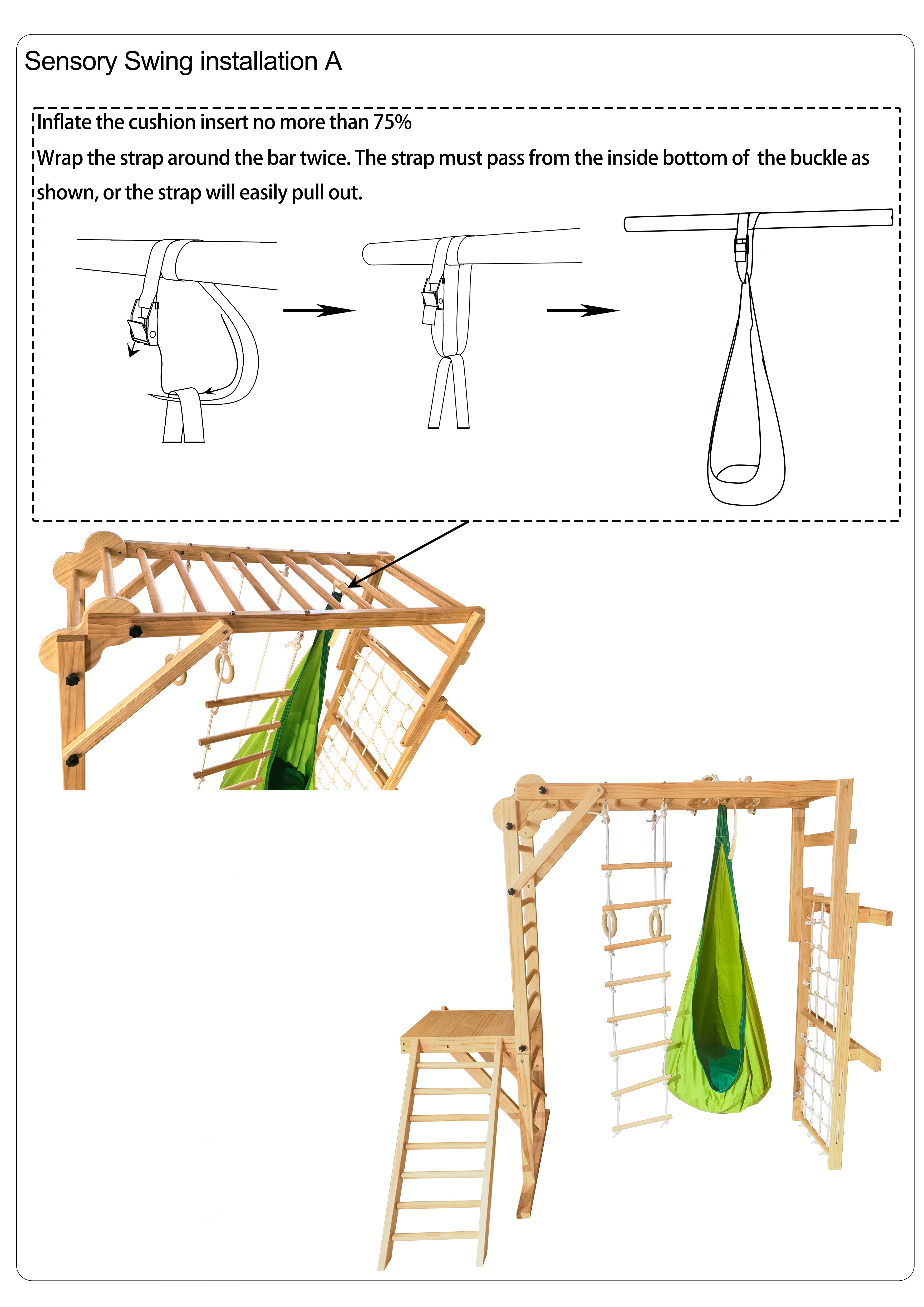 Avenlur Sensory Swing Hammock – Tear Drop Attachment for Grove, Walnut, Neem & Betula Indoor Climbers