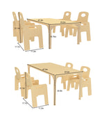 Avenlur Adrian Multi-Height Adjustable Wooden Table and Chairs Set - Montessori Inspired for Toddlers & Kids
