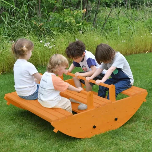Banyan Jumbo Wooden Rocker & Climber Playset | Outdoor Gross Motor Toy for Toddlers