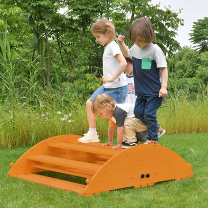 Banyan Jumbo Wooden Rocker & Climber Playset | Outdoor Gross Motor Toy for Toddlers