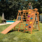Chestnut 8-in-1 Jungle Gym for Toddlers | Indoor & Outdoor Wooden Playset