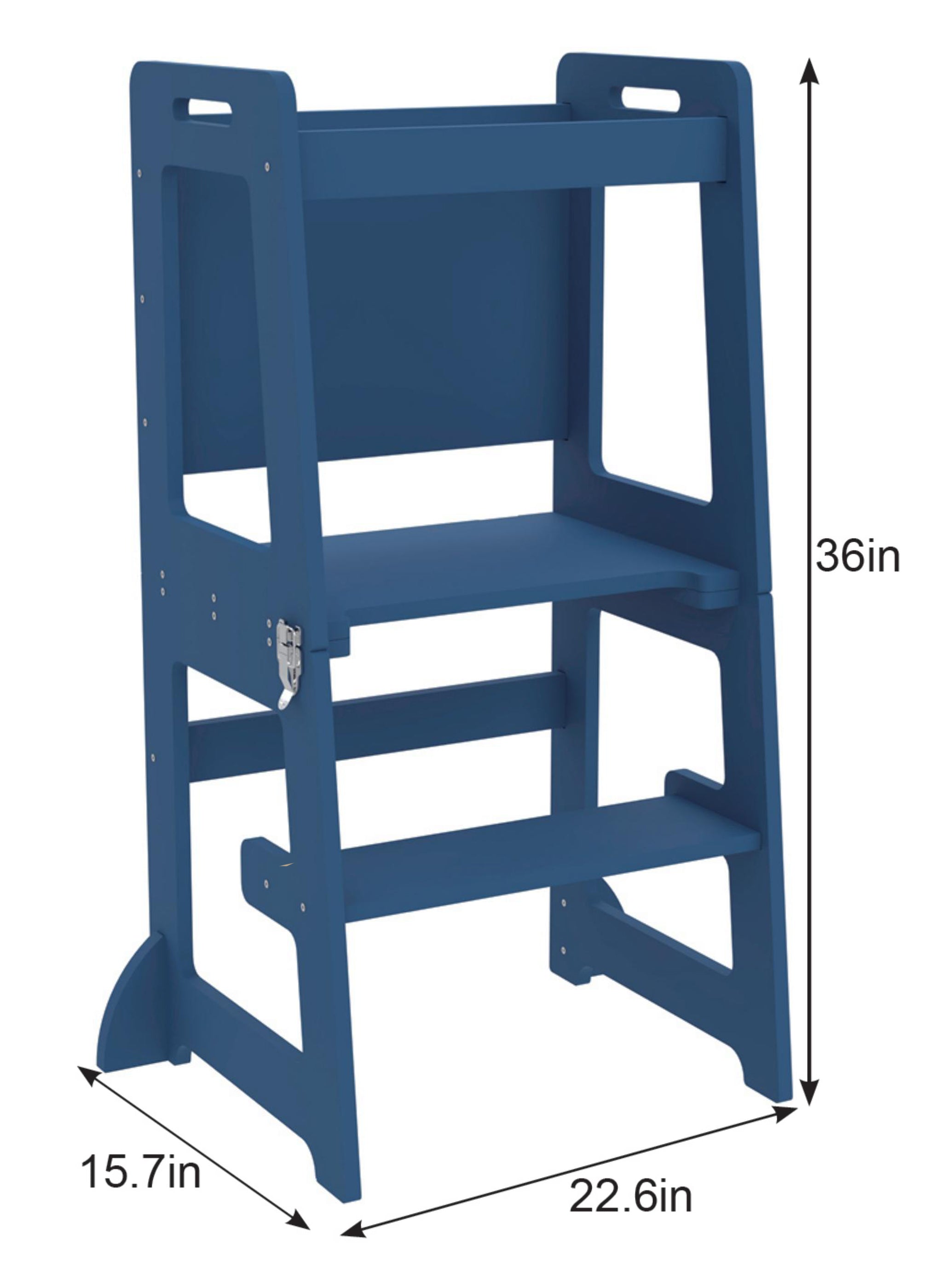 Date - 4 in 1 Kitchen Tower, Desk, Step Stool and Chalkboard