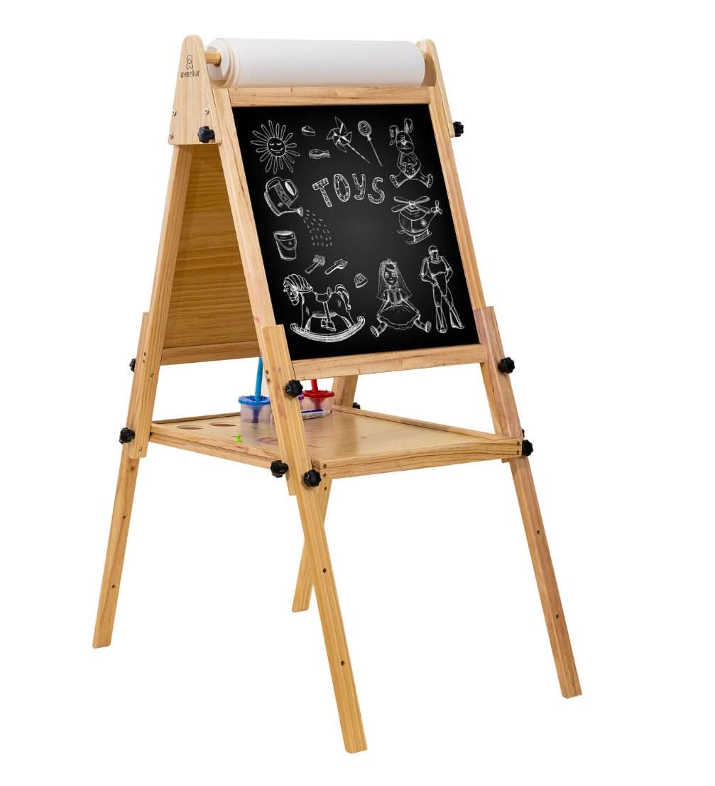 Foldable Kids Easel – 3 Adjustable Heights, Art Station for Drawing & Painting